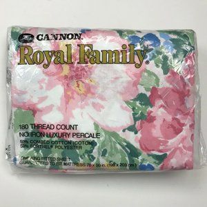 Vtg Cannon Sheets King Fitted and Flat